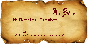 Mifkovics Zsombor névjegykártya